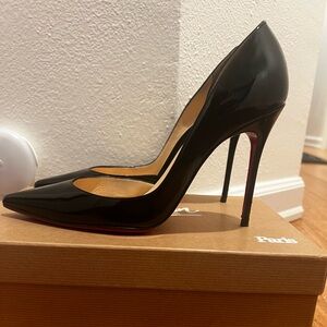 Christian Louboutin Black Patent Iriza 100